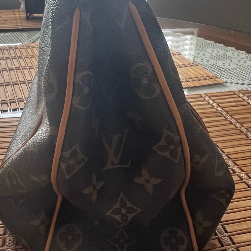 Louis Vuitton Dark Brown Monogram galliera pm shoulder hobo bag